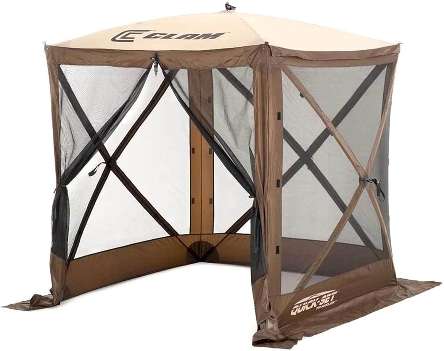 CLAM Quick-Set Traveler 6 x 6 Foot Portable Pop Up Gazebo Screen Tent 4 sided-109870