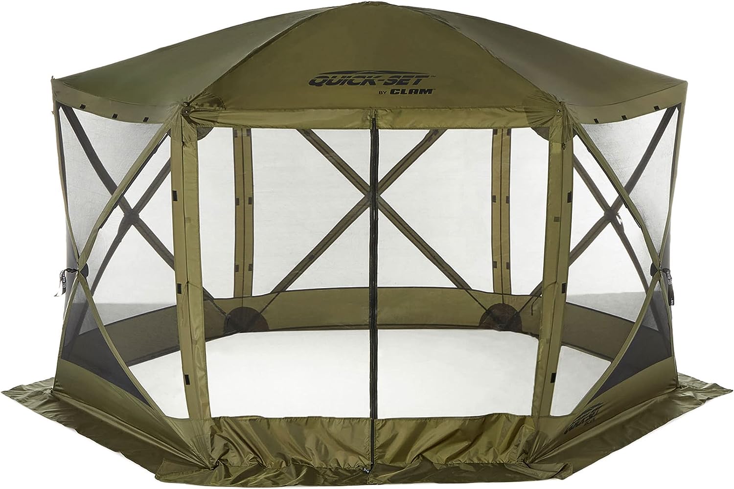 CLAM Quick-Set Escape 11.5 x 11.5 Foot Portable Pop-Up Camping Gazebo 6 Sided- 109281