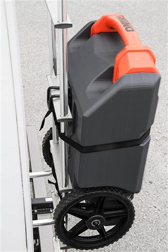 RV holding tank with built-in gate valve for easy emptying