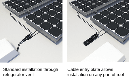 Go Power solar wire entry plate reduces exposed roof cables