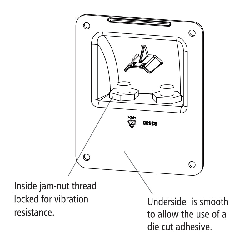 RV solar roof cable entry plate with waterproof seal