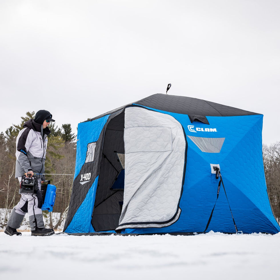 Clam X-400 thermal hub shelter exterior