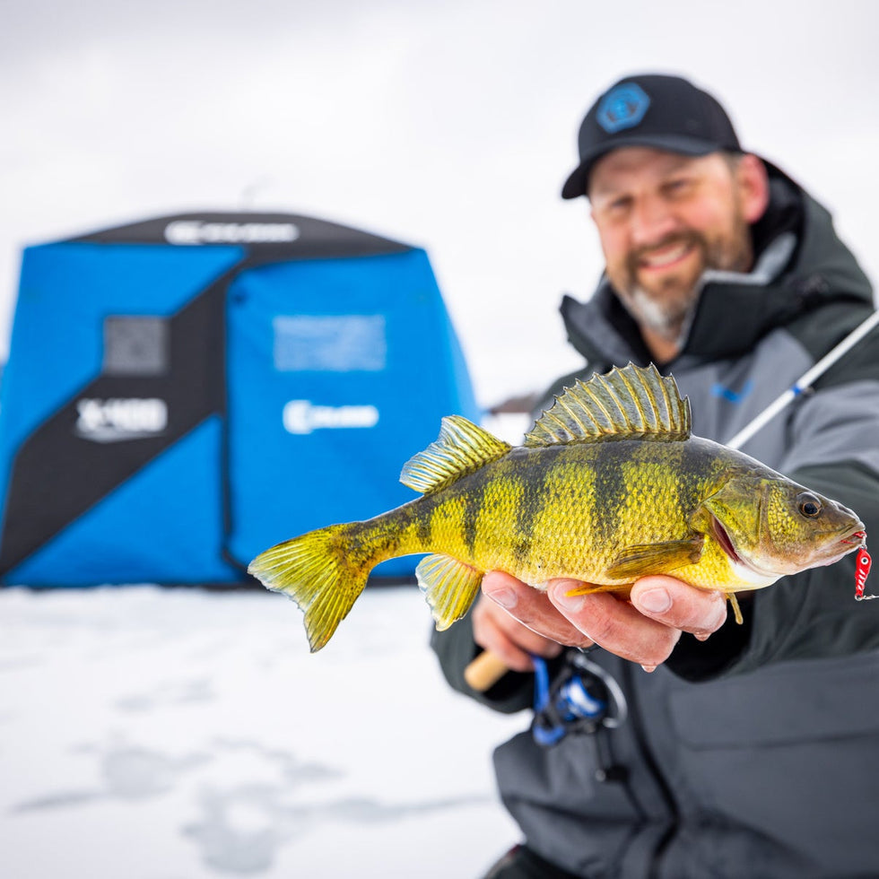 Clam X-400 ice fishing shelter with dual entry doors