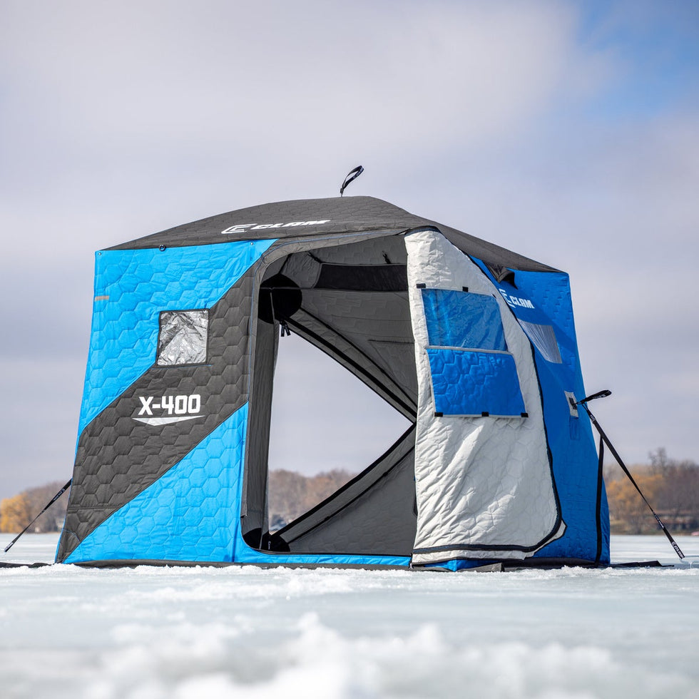Clam X-400 four-sided hub ice fishing shelter