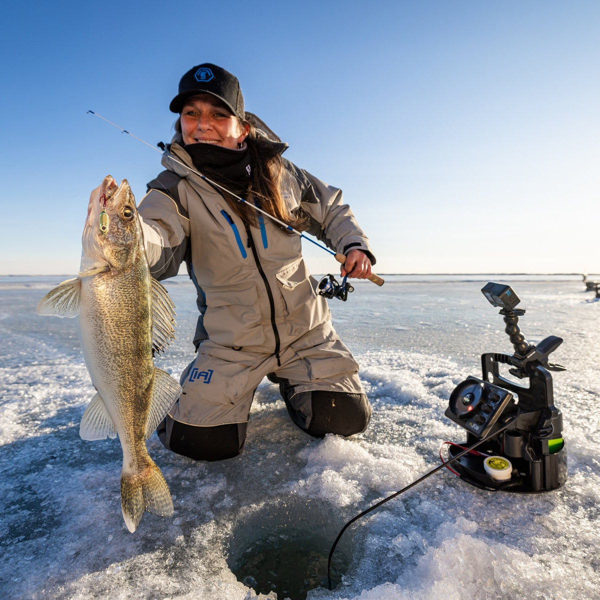 Clam Rattlin’ Drop Spoon for vertical jigging and ice fishing