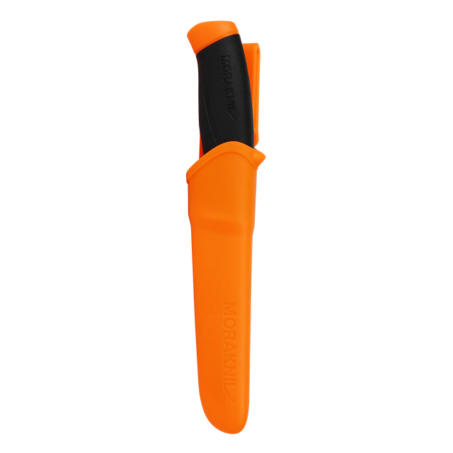 Black Morakniv Companion (S) all-round knife with durable 12C27 blade and secure finger guard