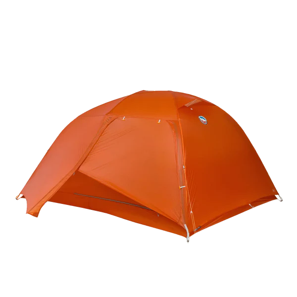 Two-person ultralight tent with awning-style doors and vestibules