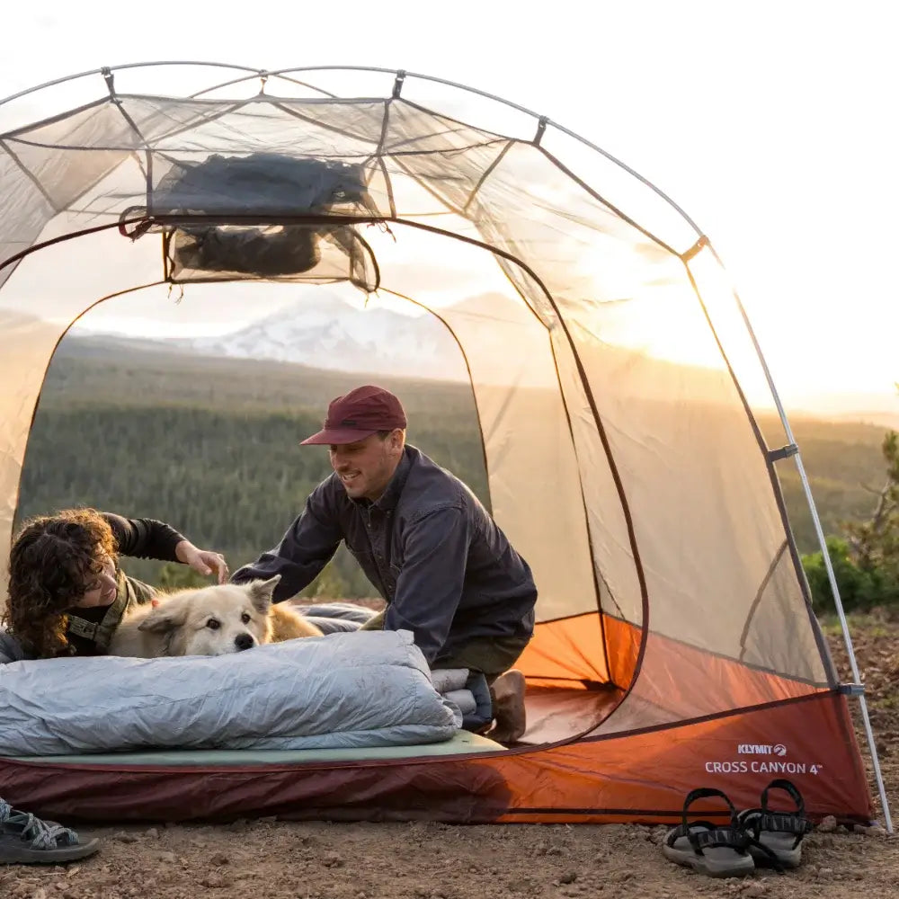 Cross Canyon Tent packed into a compact 20 x 9.5 inch carry size