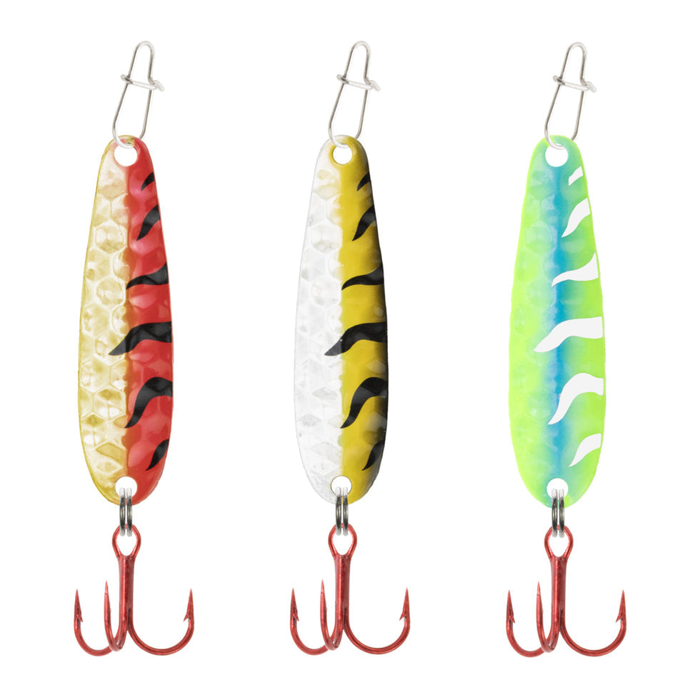 Clam Tungsten Dancin’ Drop Spoon 3-Pack 1/8 oz ice fishing lures