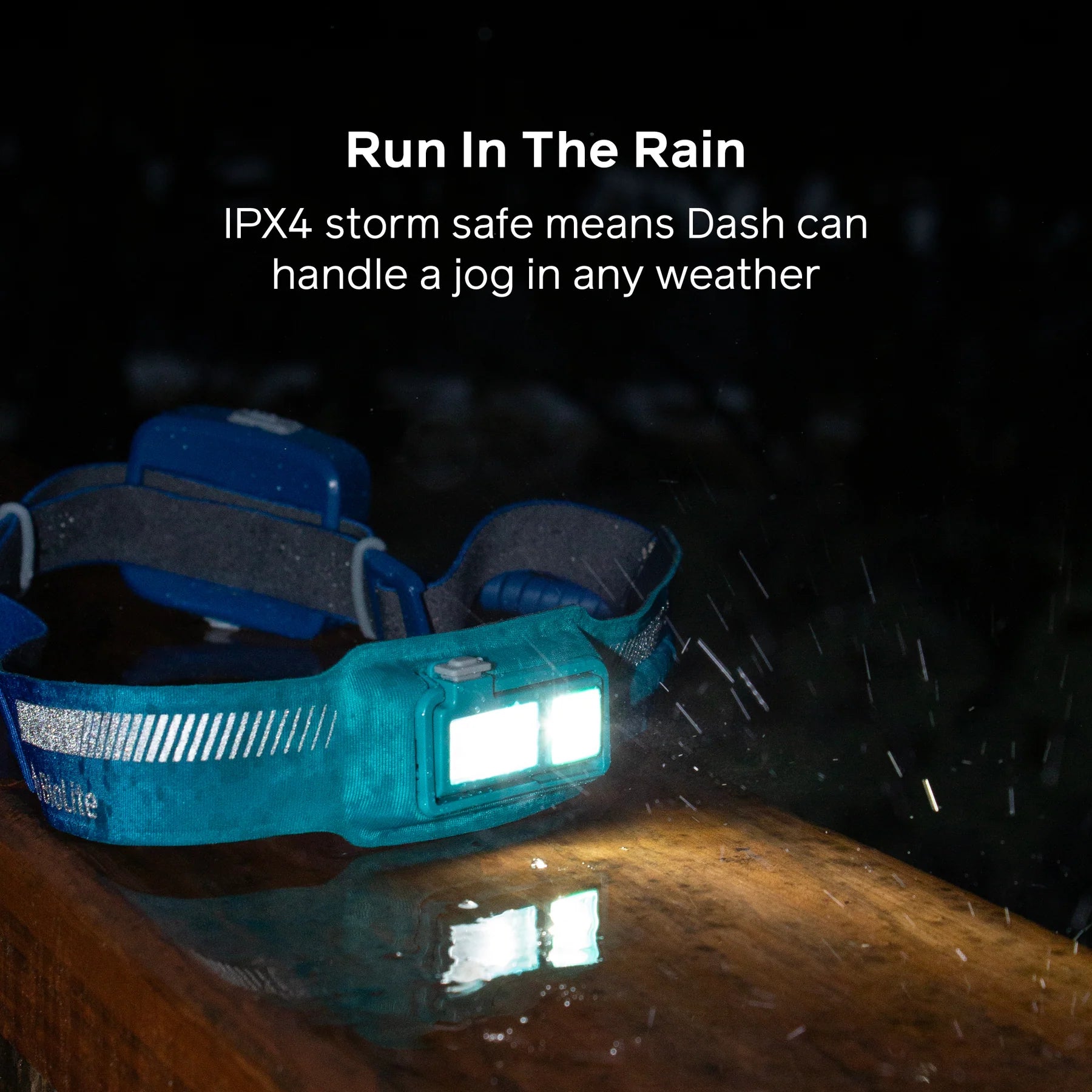 Visual representation of the different lighting modes, including white spot, flood, and red strobe.