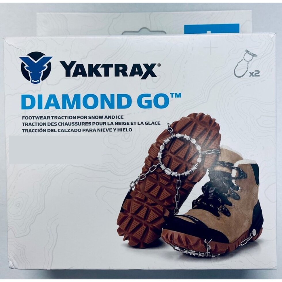 Yaktrax Diamond Go portable footwear traction enhancer with patented diamond beads