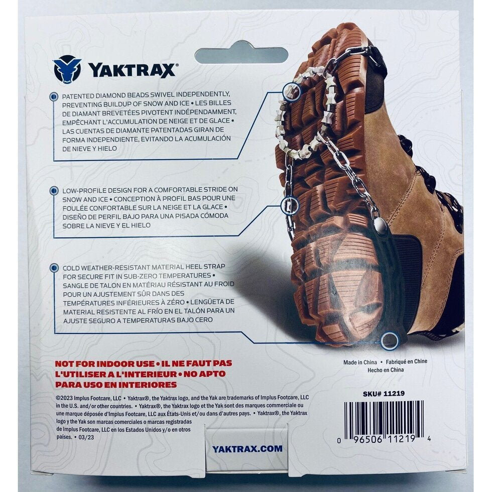 Compact Yaktrax Diamond Go ice grip for sidewalks and snow-packed terrain