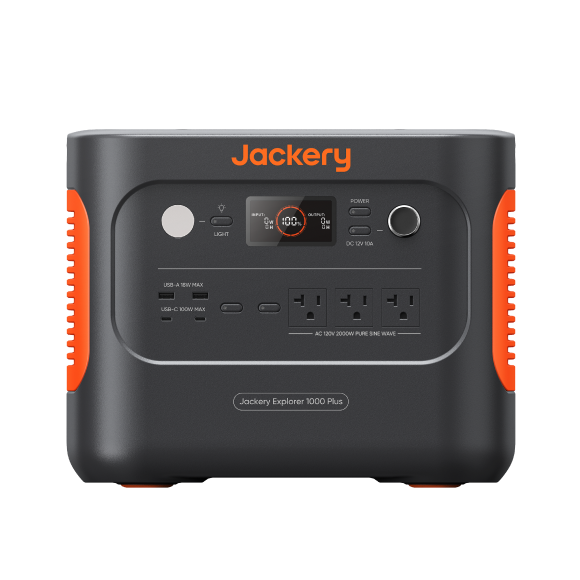 Jackery Explorer 1000 Plus LiFePO4 power station with 1264Wh capacity and expandable up to 5kWh