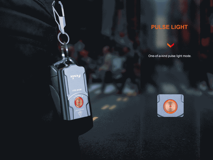 Compact Fenix E03R V2.0 keychain flashlight for everyday carry, camping, and emergency preparedness
