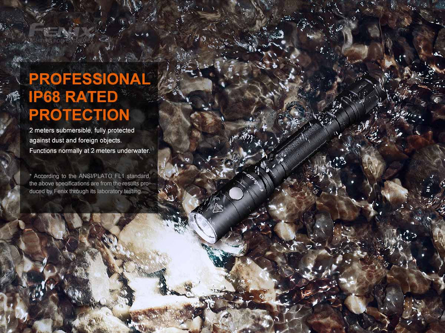 Fenix LD22 V2.0 waterproof flashlight with 2 meter submersion rating