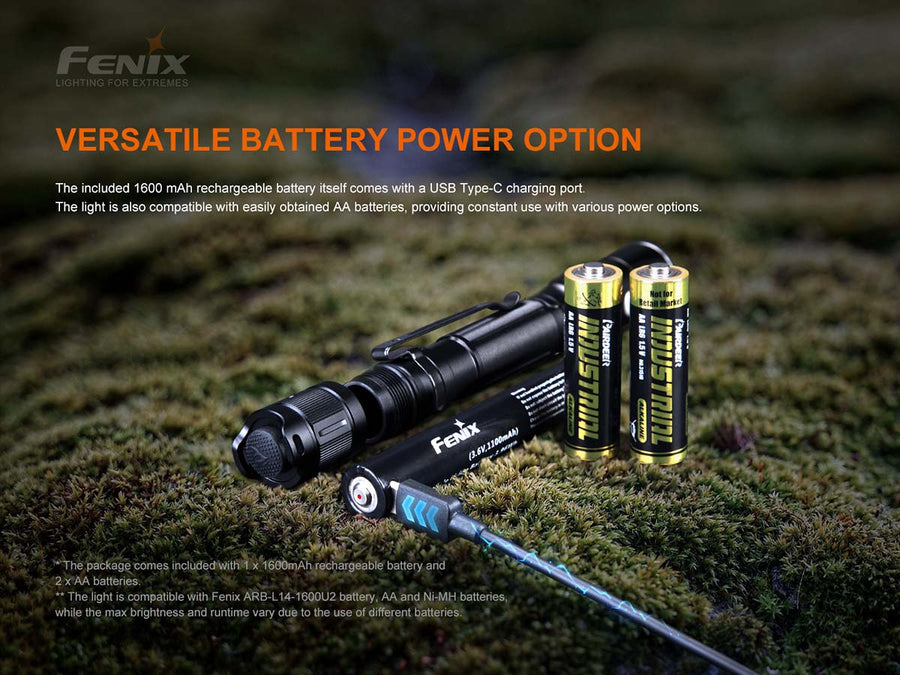 Fenix LD22 V2.0 LED flashlight with functional side switch for brightness selection