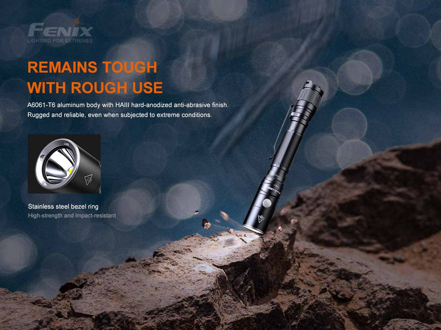 Fenix LD22 V2.0 compact flashlight with black hard-anodized aluminum finish