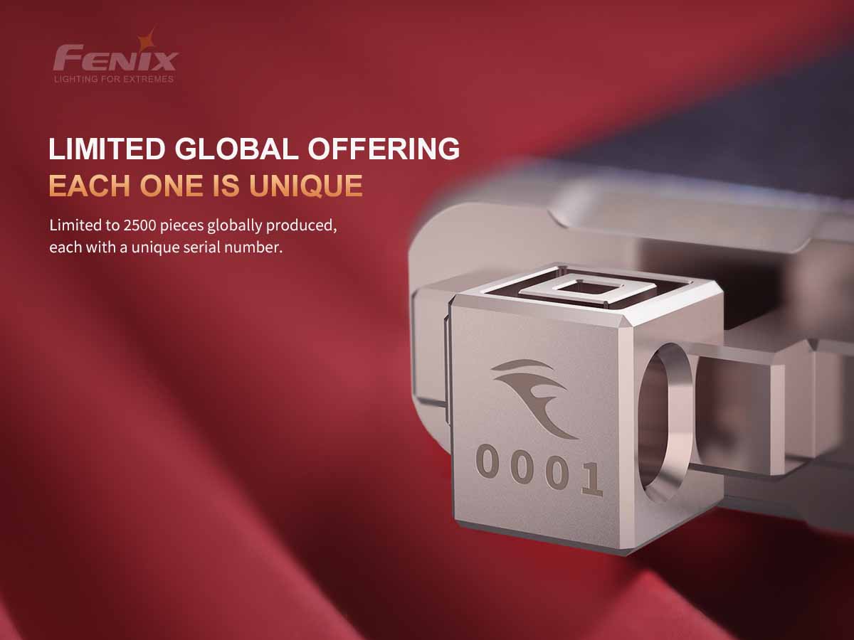 Fenix APEX 20 flashlight rotating side switch for white and red light control