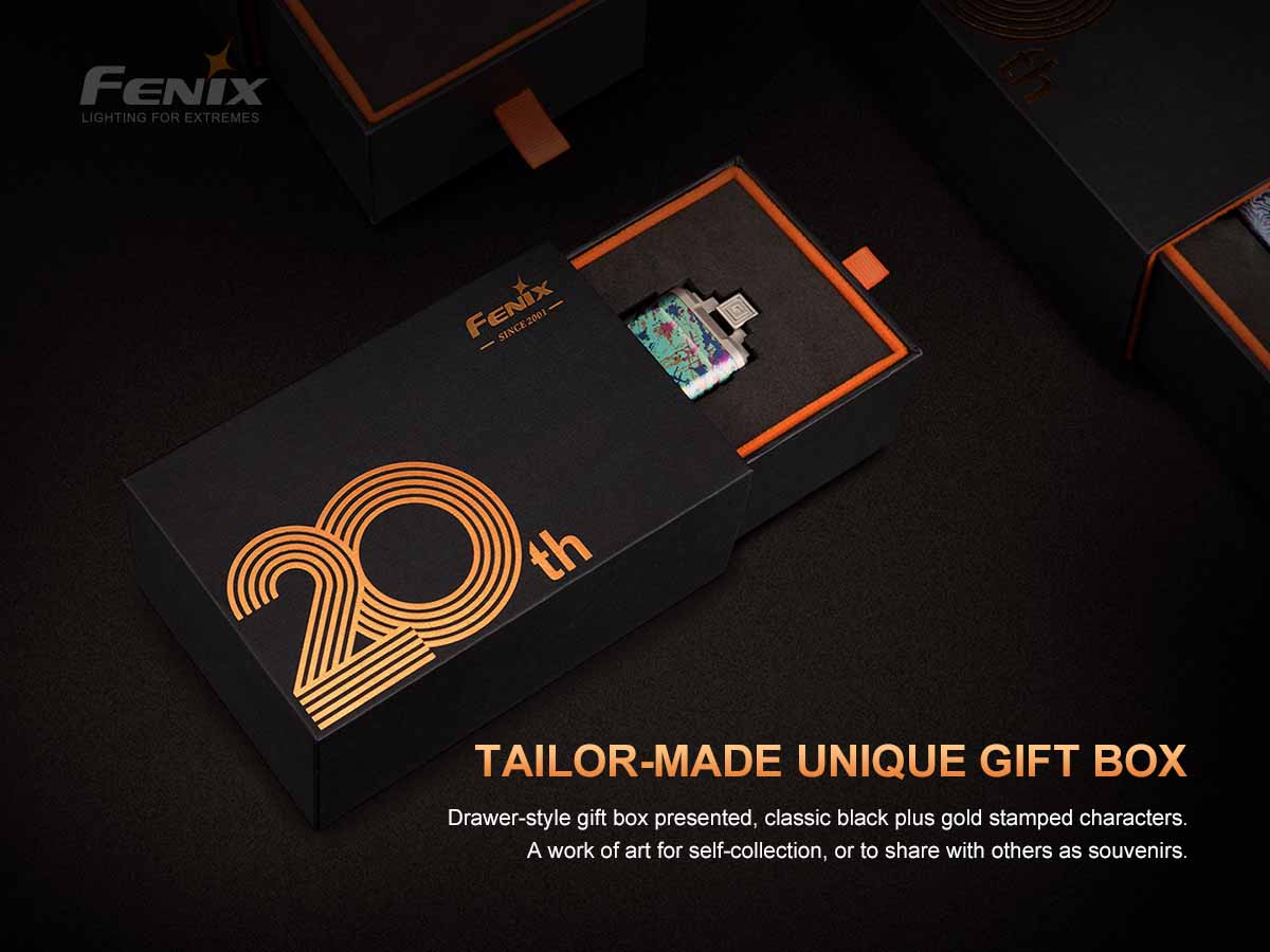 Fenix APEX 20 flashlight with Cree XQ-E red LED and dual light modes