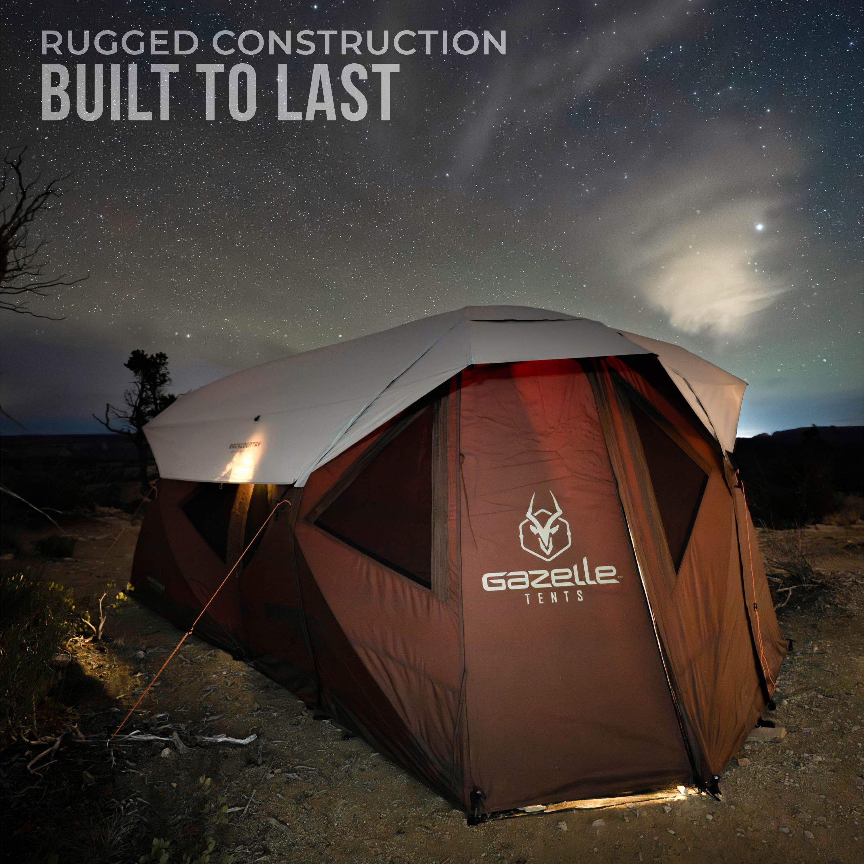 Gazelle T10 hub-style shelter with fast 90-second setup