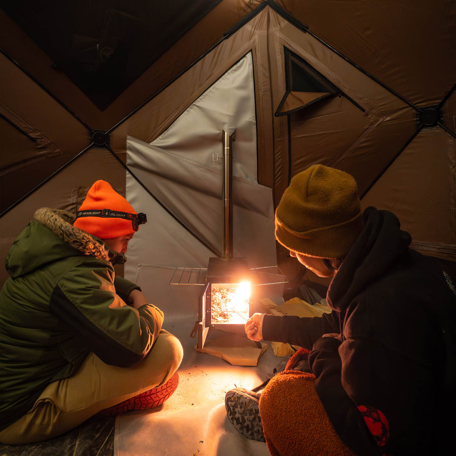 Fireproof fiberglass stove jack panel for Gazelle Backcountry tents