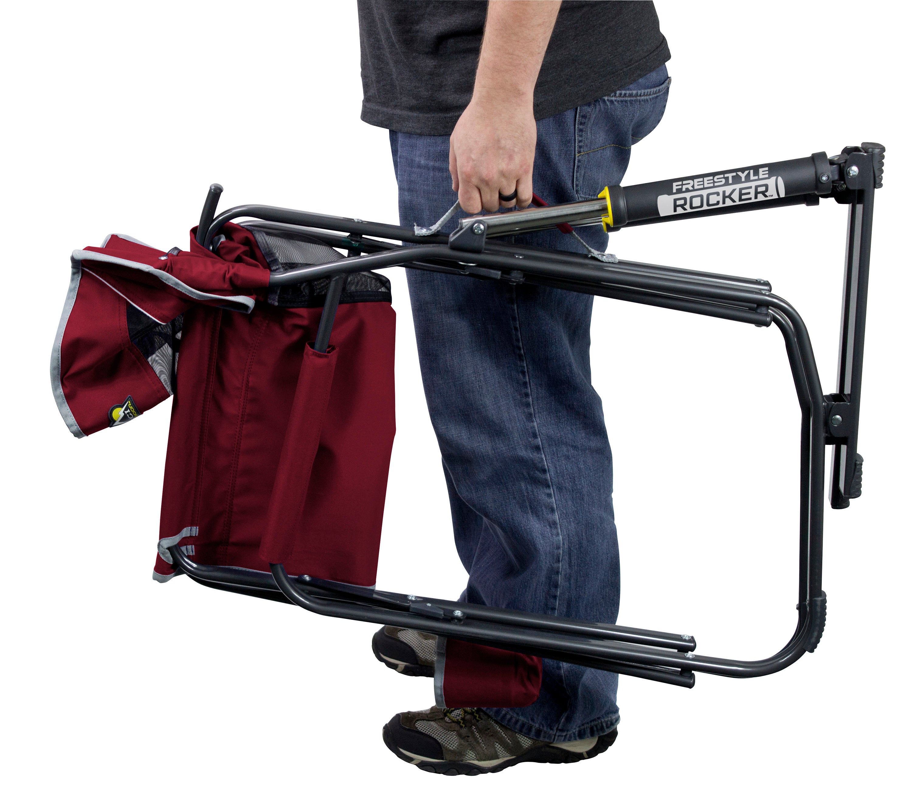 Built-in carry handle on the Freestyle Rocker™ for easy transport.