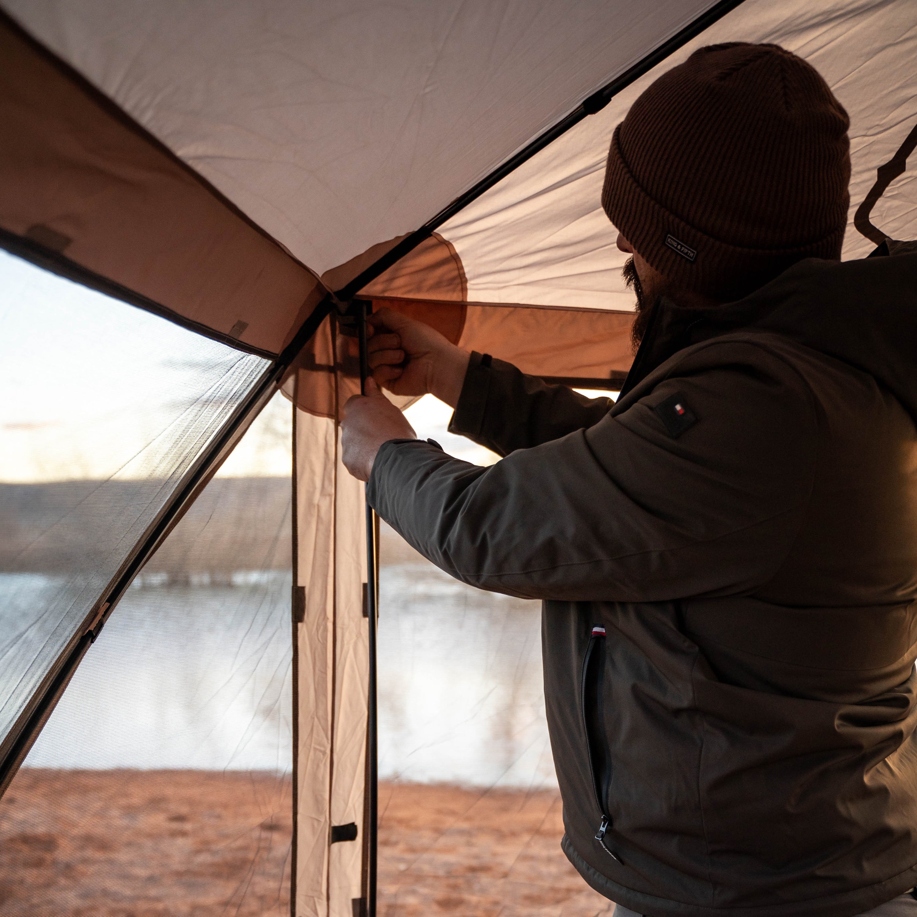 Beefy YKK® zippers on Gazelle G5 gazebo for extra durability and weather resistance