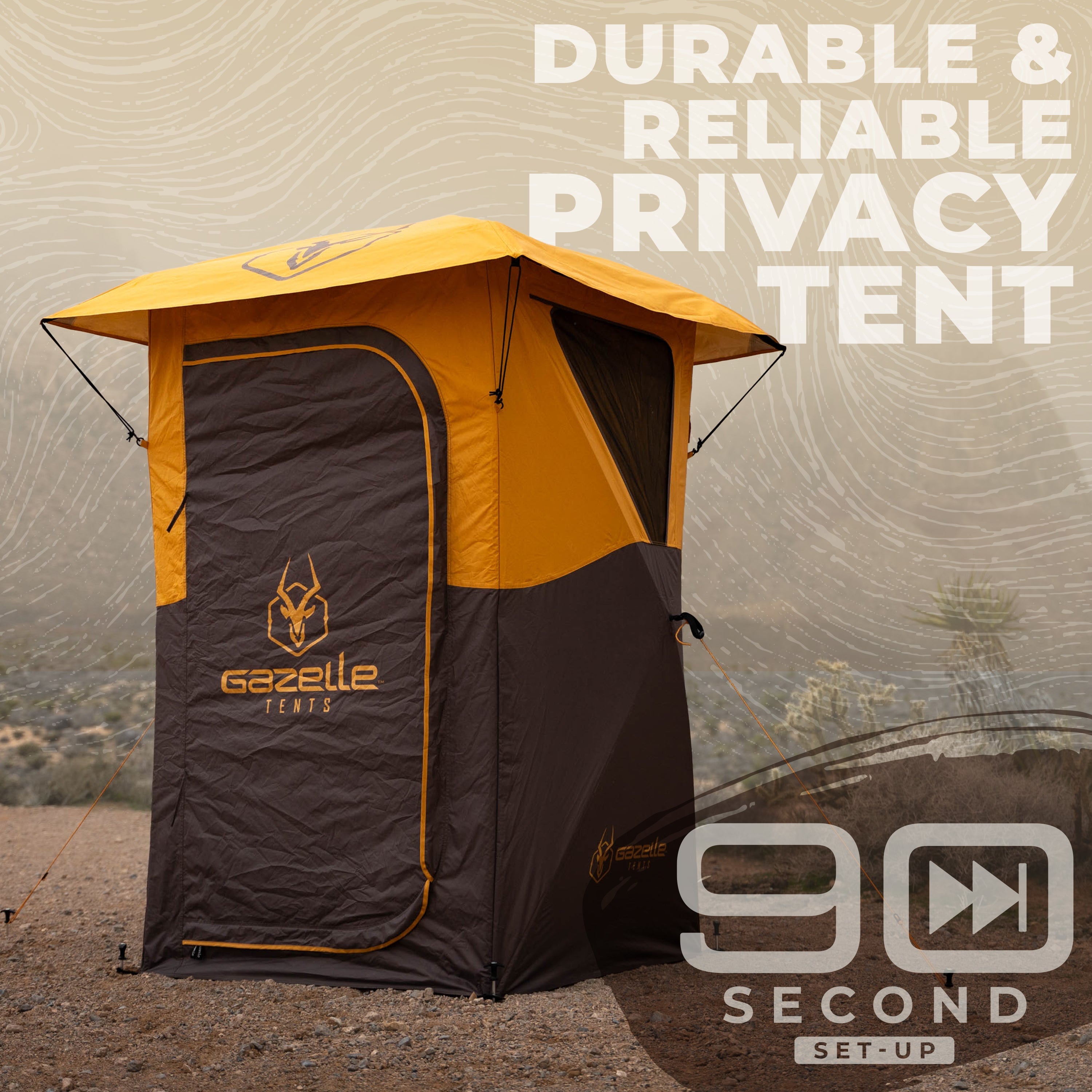 Portable Gazelle privacy shower tent for outdoor camping and changing clothes