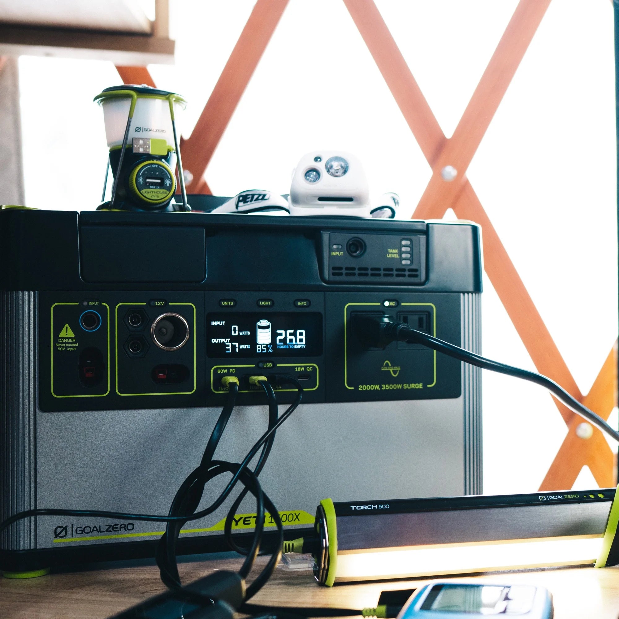 Versatile Goal Zero power station with LiFePO₄ durability and multiple device charging options