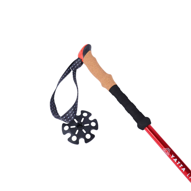 Collapsible walking poles for men and women with anti-slip cork and EVA grips