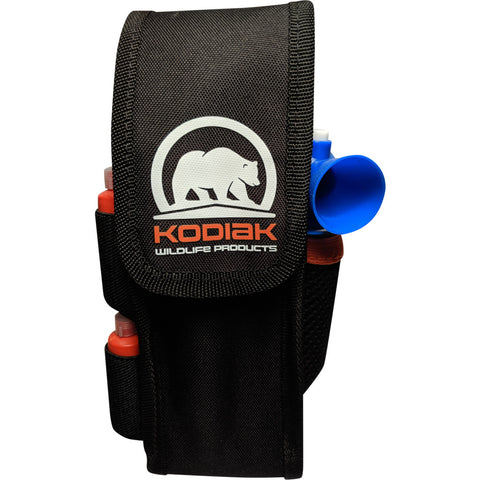 Bear Necessities Holster Kit with bear spray, wildlife horn, and bear bangers