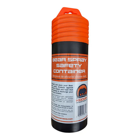 Kodiak Bear Spray Safety Container - Protects bear spray canisters from accidental discharge and damage.