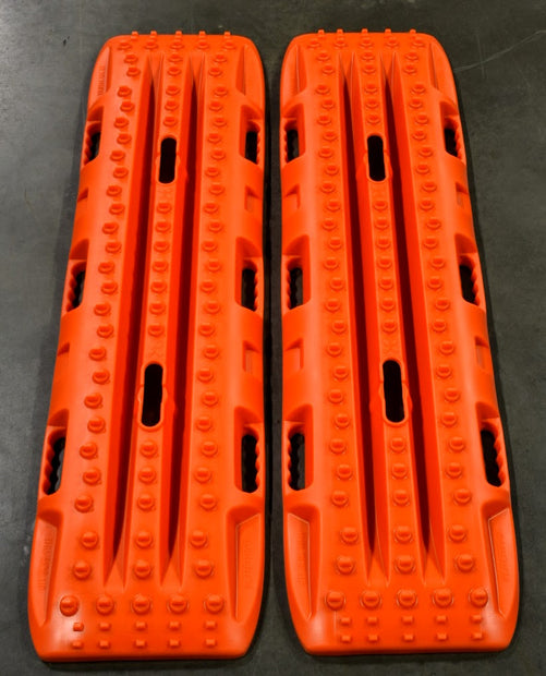 Made in USA RototraX traction boards with stackable design for RotopaX fuel containers.