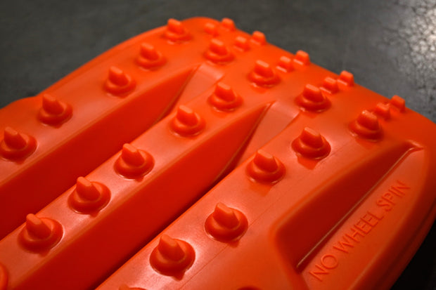 Set of two RototraX off-road traction boards, 45 x 13 inches, stackable with RotopaX containers.