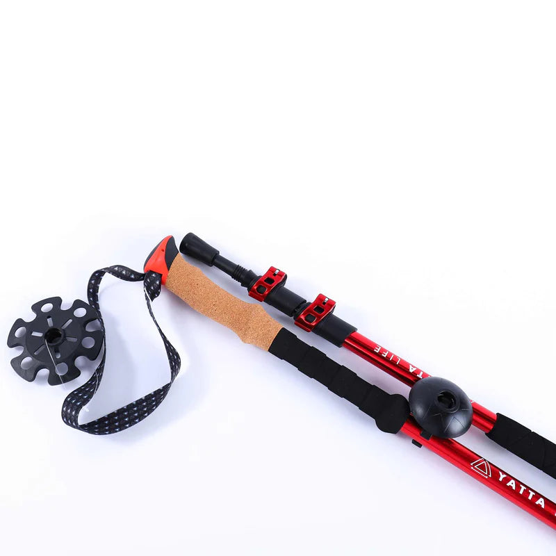 Lightweight Nordic walking poles for stability on uneven trails and mountain hikes