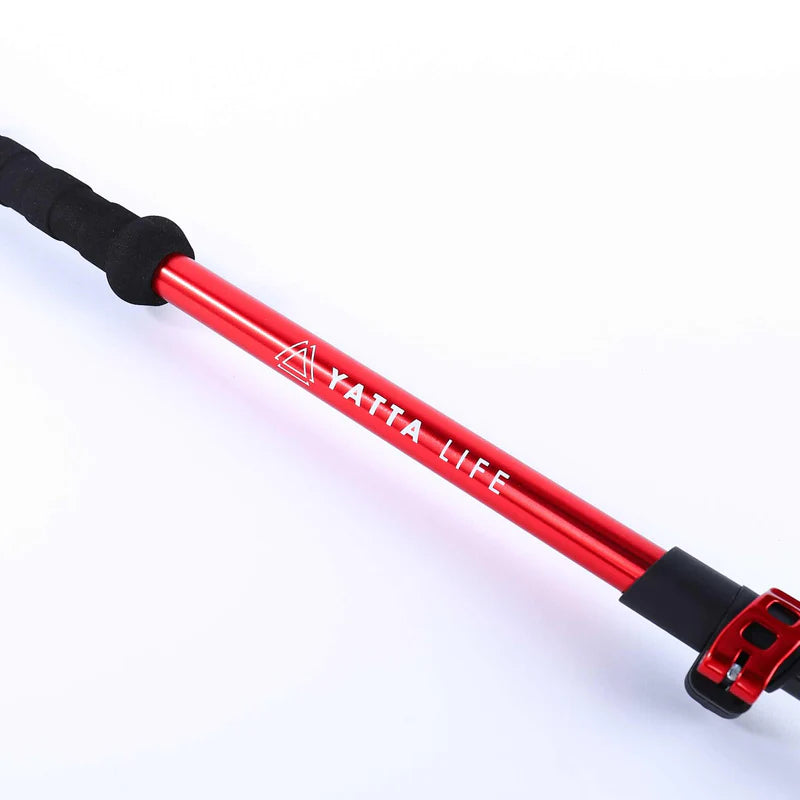 Adjustable hiking poles with tungsten tips and seasonal trekking baskets
