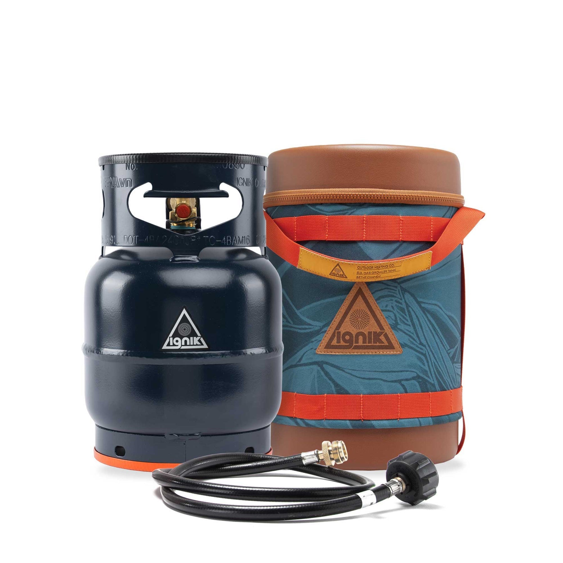 Gas Growler Deluxe with 4-foot hose for heaters and stoves