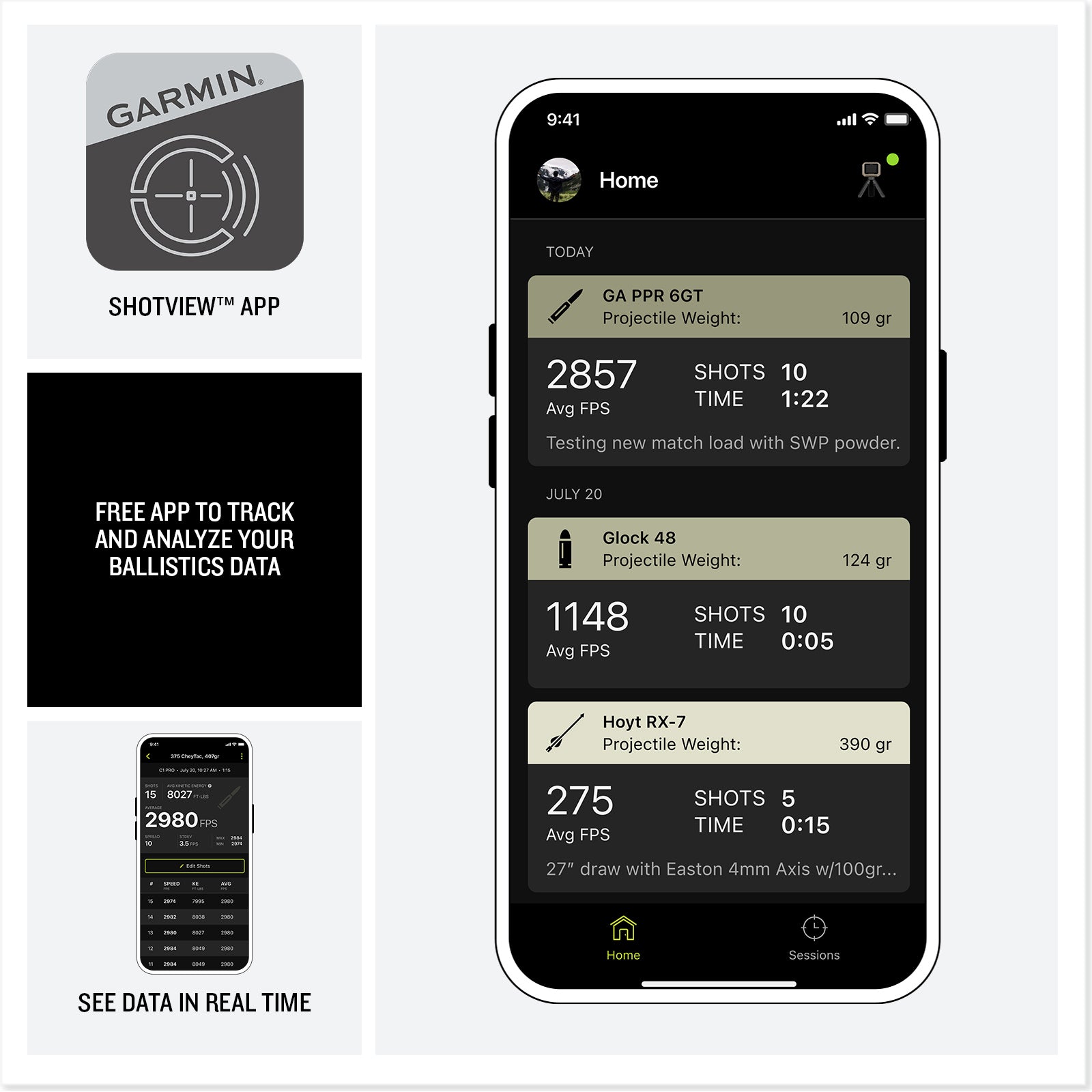 Garmin Xero C2 ballistic chronograph mounted downrange for high speed projectile measurement