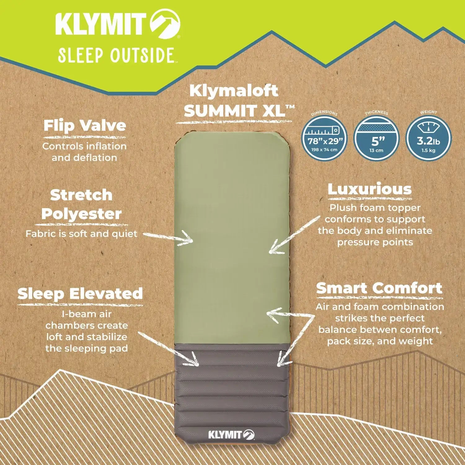 Klymit Flip Valve for quick sleeping pad inflation and deflation
