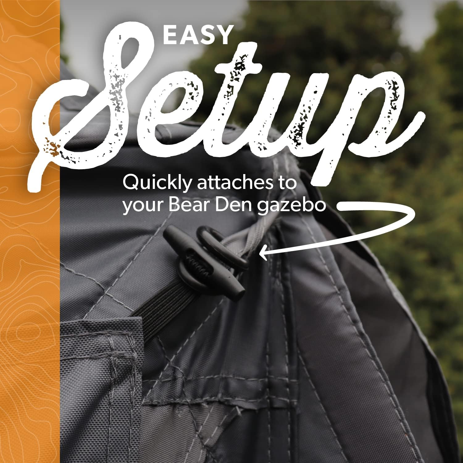 How the panel attaches to the gazebo