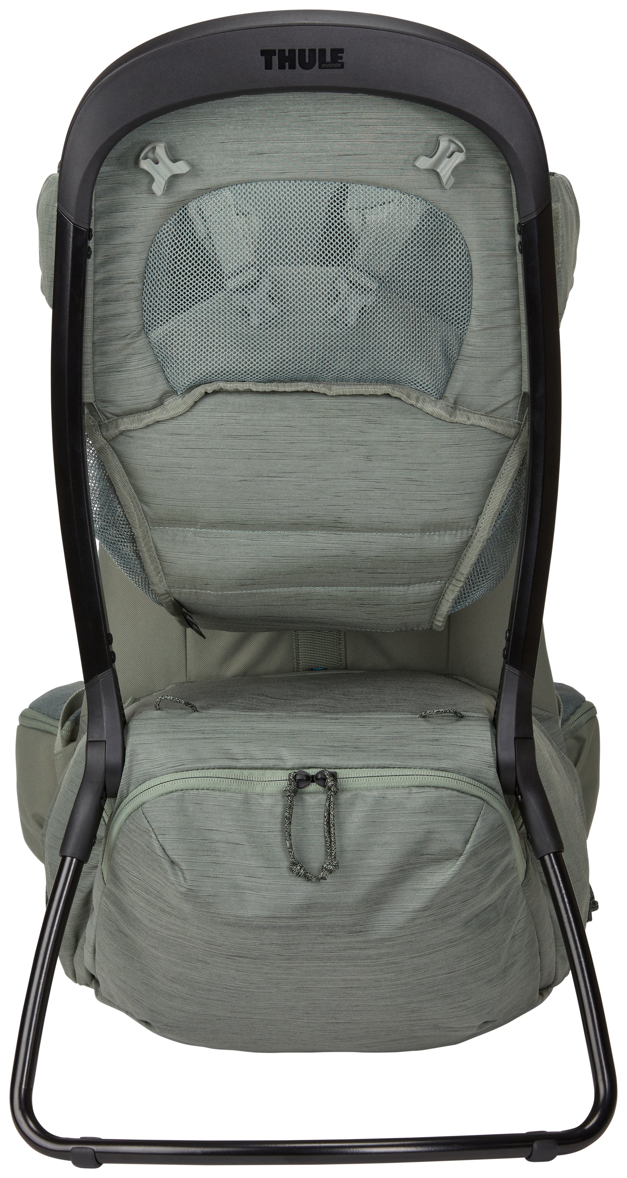 A hiking child carrier with a fully ventilated back panel and an innovative ErgoRide seat for complete leg support.