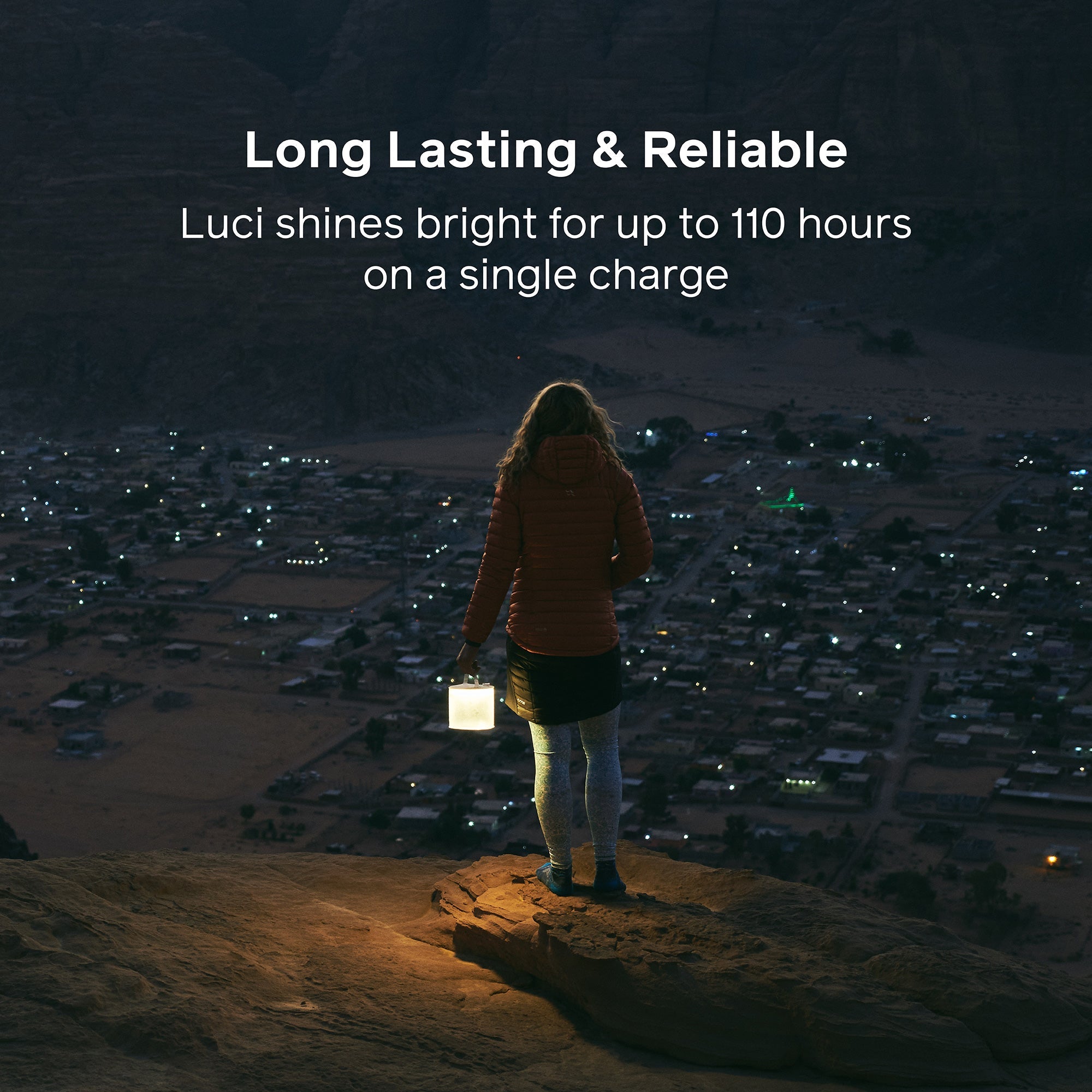 Waterproof Luci Charge 360 solar light with USB-C and USB-A outputs for outdoor lighting