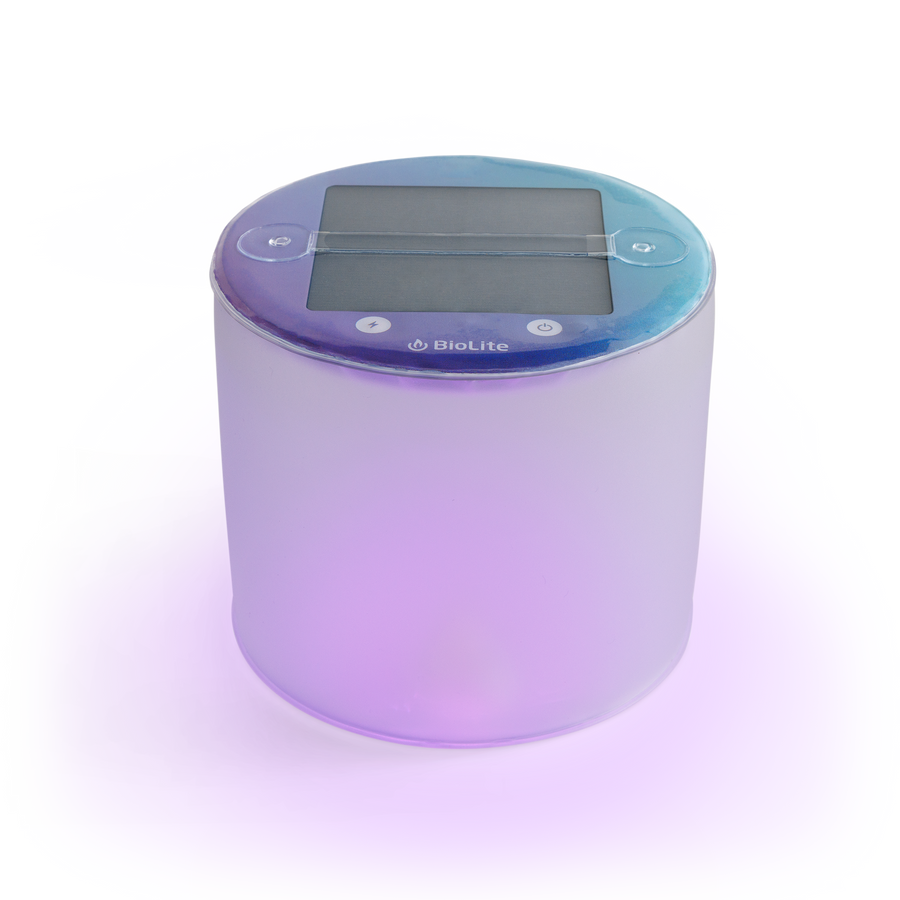 Collapsible Luci solar lantern with matte finish and USB-C charging for outdoor use