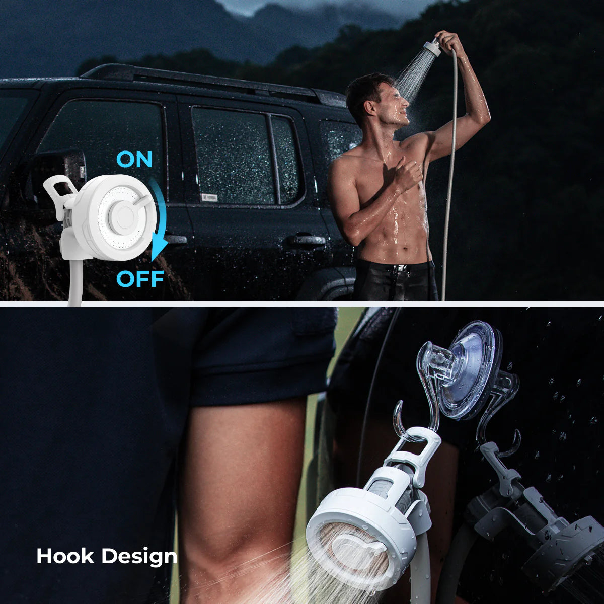 FLEXTAIL MAX Shower handheld camping shower with IPX7 waterproof design