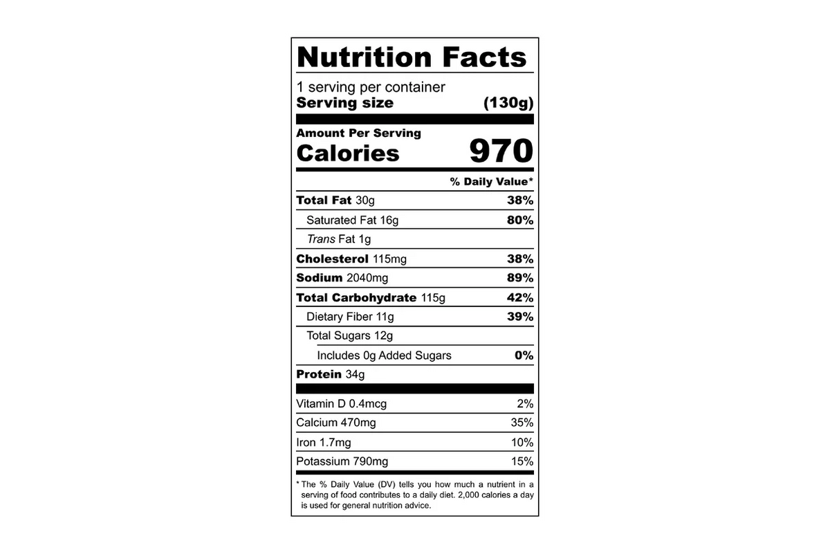 FOUNDATION Outdoors freeze-dried lasagna camping meal