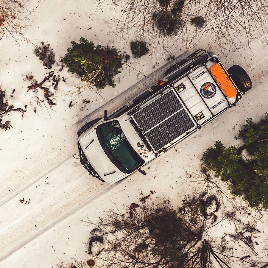 Overlander solar kit with Bluetooth PWM solar controller for RVs