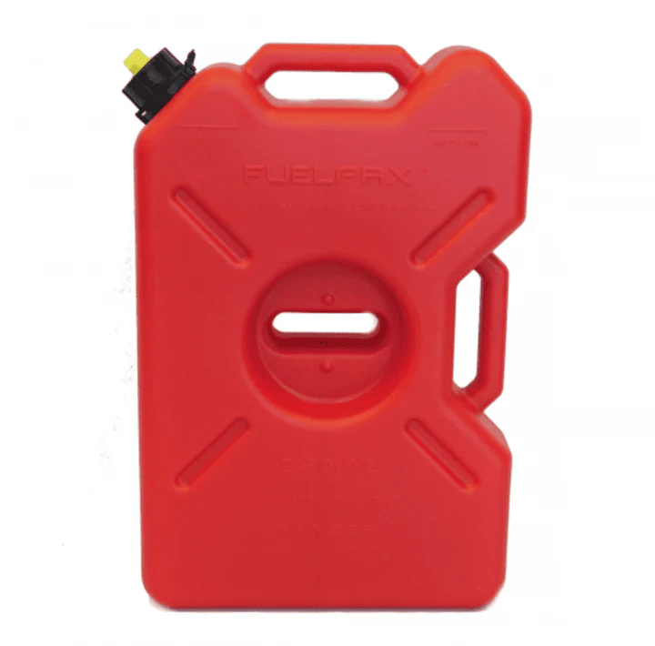 Slim 2.5 gallon fuel container 20 x 14 x 3.5 inches