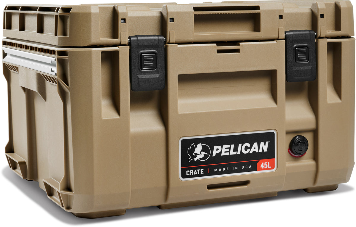 Pelican CRATE 45L stackable cargo storage boxes