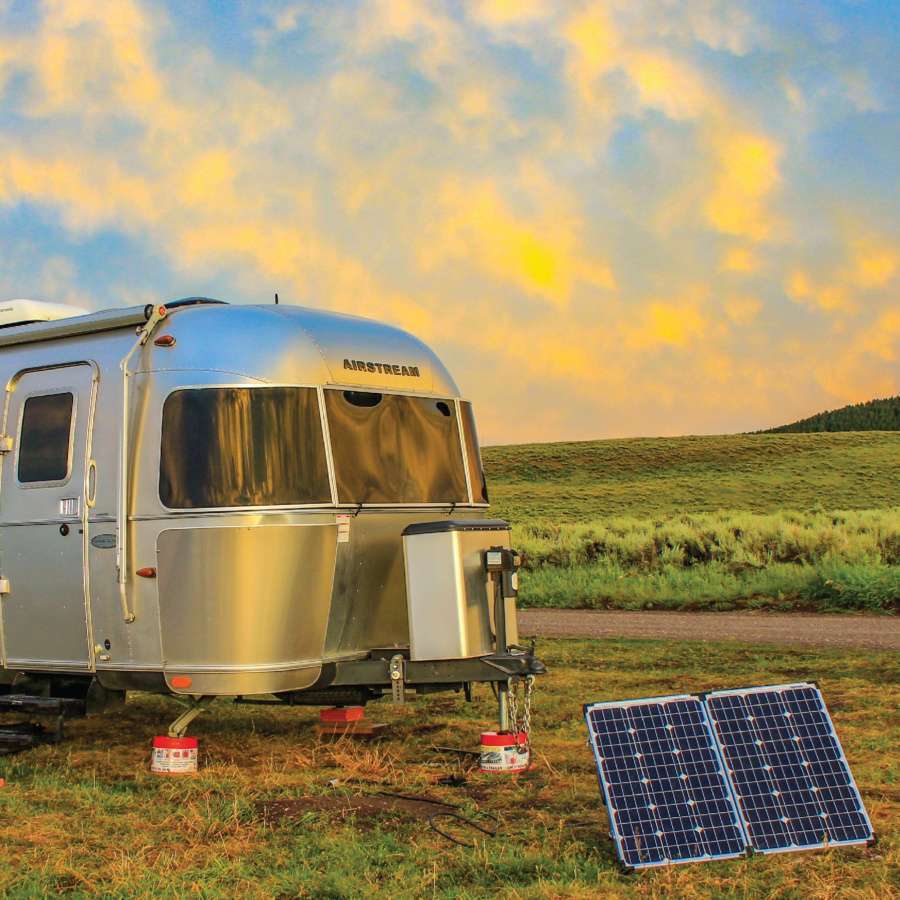 Go Power GP-PSK-200 portable solar module with charge controller and battery connectors