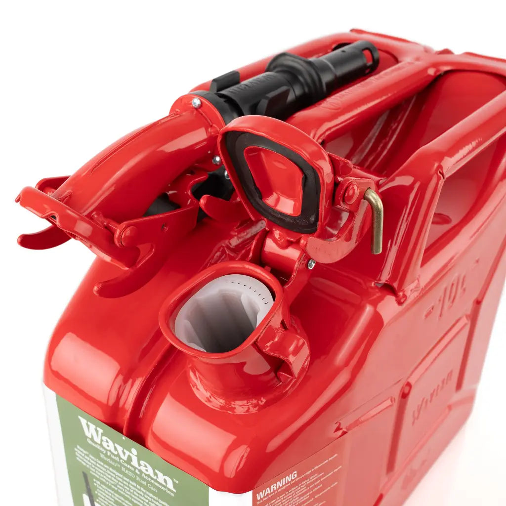 Compact Wavian 10L steel fuel jerry can